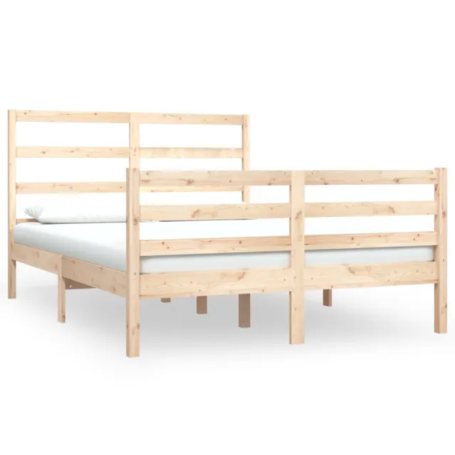Cadre de lit sans matelas bois de pin massif 120x190 cm