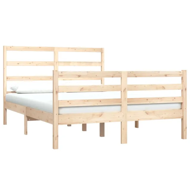 Cadre de lit sans matelas bois de pin massif 120x190 cm