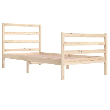 Cadre de lit sans matelas bois de pin massif 90x200 cm
