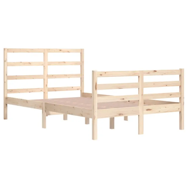 Cadre de lit sans matelas bois de pin massif 120x200 cm