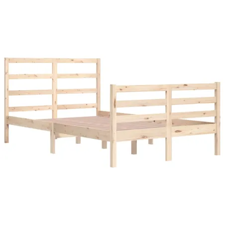 Cadre de lit sans matelas bois de pin massif 120x200 cm