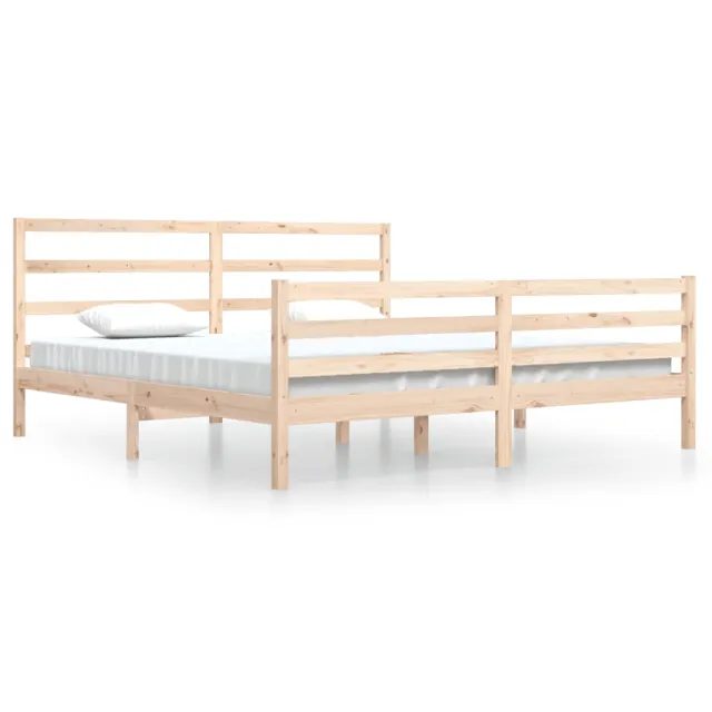 Cadre de lit sans matelas bois massif de pin 200x200 cm