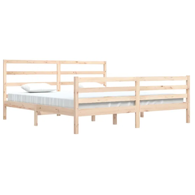 Cadre de lit sans matelas bois massif de pin 200x200 cm