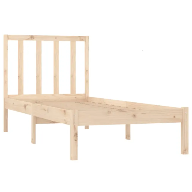 Cadre de lit sans matelas 75x190 cm bois de pin massif