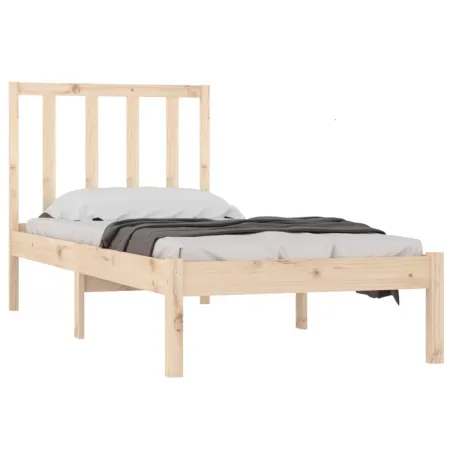 Cadre de lit sans matelas bois de pin massif 90x200 cm