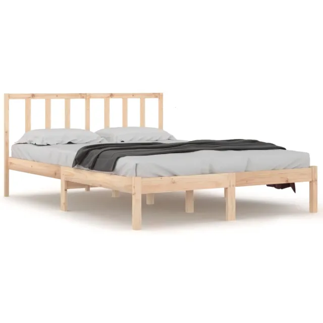 Cadre de lit sans matelas bois de pin massif 120x200 cm