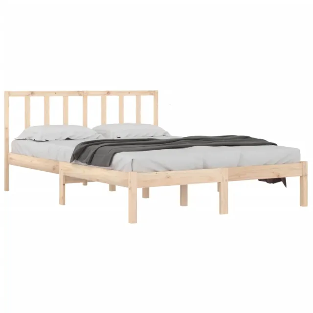 Cadre de lit sans matelas bois de pin massif 120x200 cm