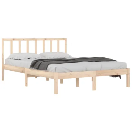 Cadre de lit sans matelas bois massif de pin 140x200 cm