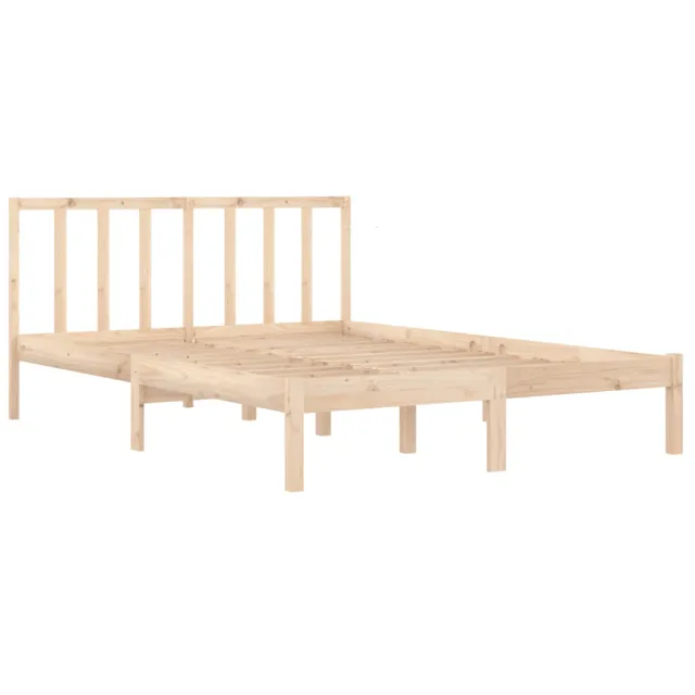 Cadre de lit sans matelas bois de pin massif 120x190 cm