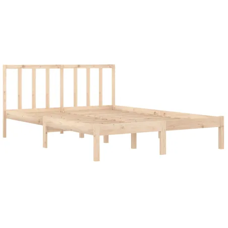 Cadre de lit sans matelas bois de pin massif 120x190 cm