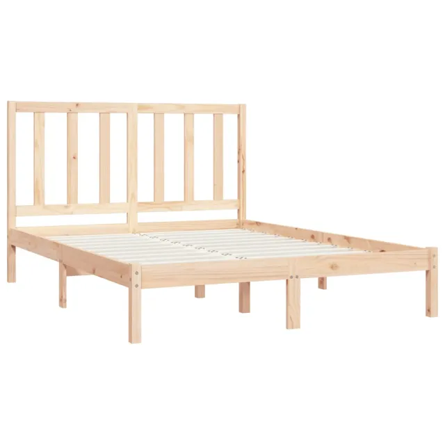 Cadre de lit sans matelas bois de pin massif 120x190 cm