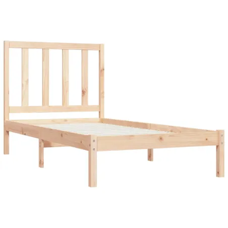 Cadre de lit sans matelas bois de pin massif 90x200 cm