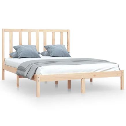 Cadre de lit sans matelas bois massif de pin 140x200 cm 2