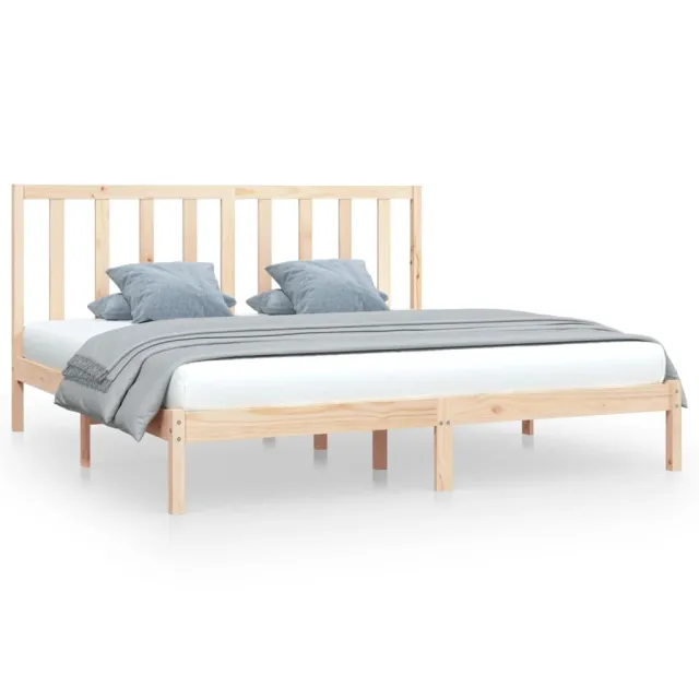 Cadre de lit sans matelas bois massif de pin 200x200 cm