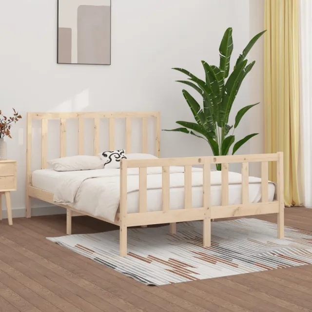 Cadre de lit sans matelas 120x190 cm bois massif