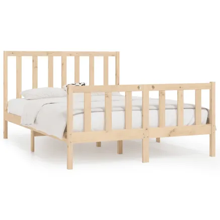 Cadre de lit sans matelas 120x190 cm bois massif 2