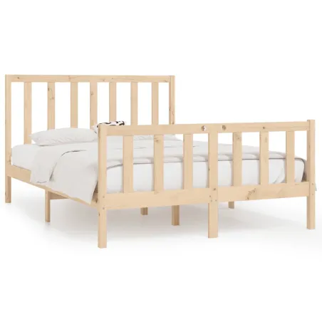 Cadre de lit sans matelas 120x190 cm bois massif