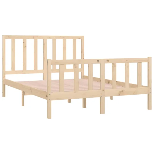 Cadre de lit sans matelas 140x190 cm bois massif
