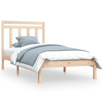 Cadre de lit sans matelas 90x190 cm bois massif 2