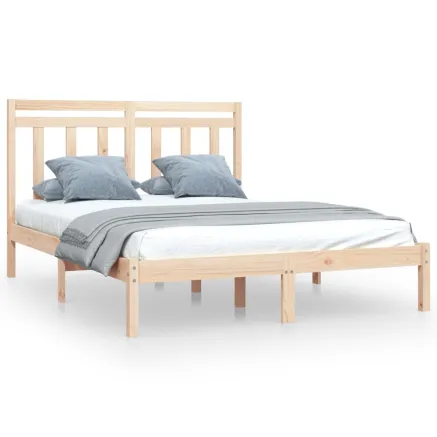 Cadre de lit sans matelas 120x200 cm bois massif 2