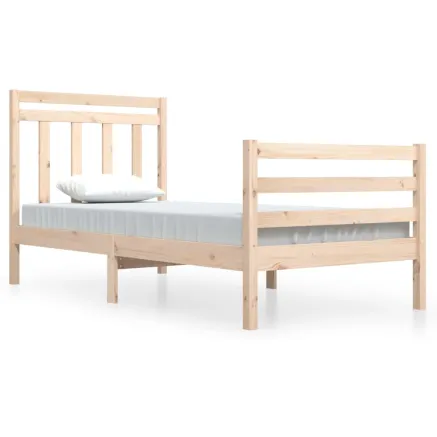 Cadre de lit sans matelas 90x200 cm bois massif 2