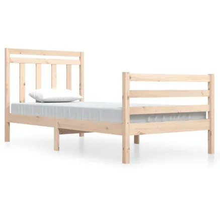 Cadre de lit sans matelas 100x200 cm bois massif 2