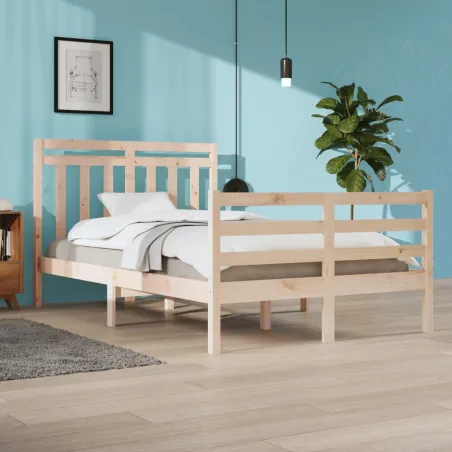 Cadre de lit sans matelas 120x200 cm bois massif