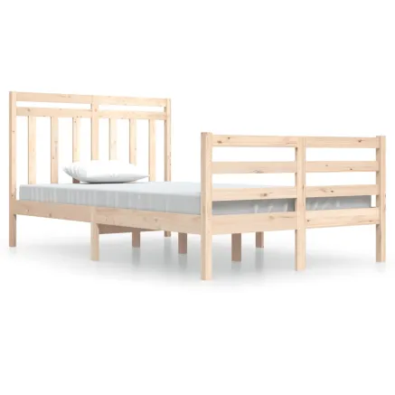 Cadre de lit sans matelas 120x200 cm bois massif 2