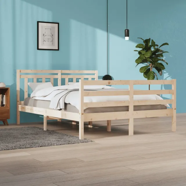 Cadre de lit sans matelas 160x200 cm bois massif