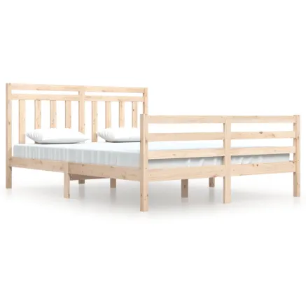 Cadre de lit sans matelas 160x200 cm bois massif 2
