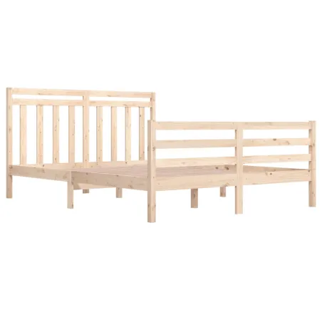 Cadre de lit sans matelas 160x200 cm bois massif