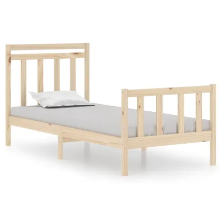 Cadre de lit sans matelas 90x190 cm bois massif 2