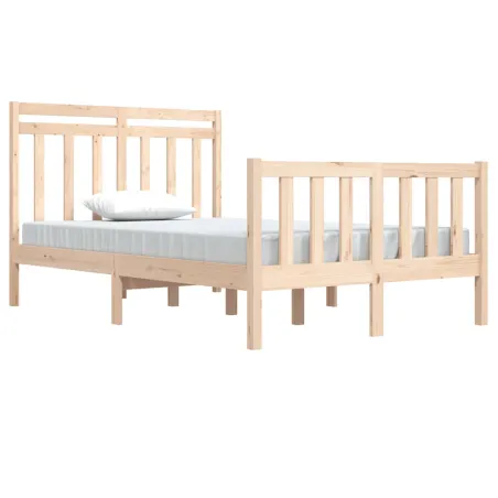 Cadre de lit sans matelas 120x190 cm bois massif