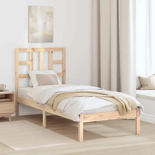 Cadre de lit sans matelas 75x190 cm bois massif