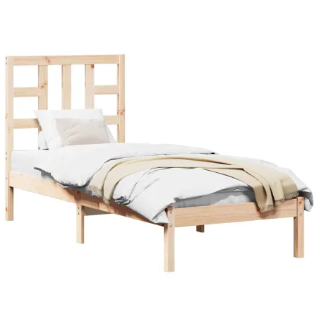 Cadre de lit sans matelas 75x190 cm bois massif