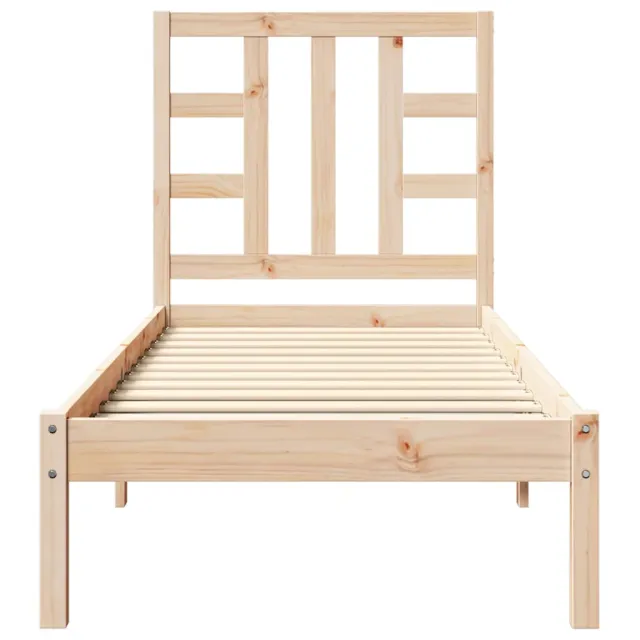 Cadre de lit sans matelas 75x190 cm bois massif