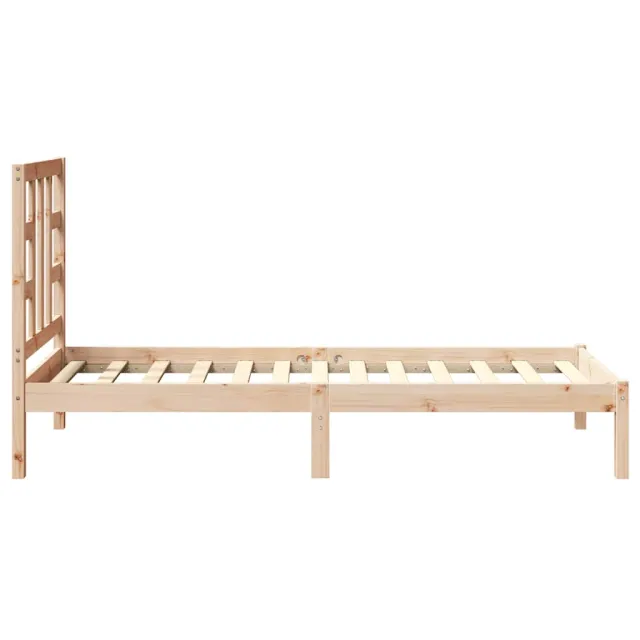 Cadre de lit sans matelas 75x190 cm bois massif