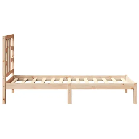 Cadre de lit sans matelas 75x190 cm bois massif