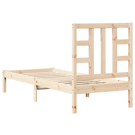 Cadre de lit sans matelas 75x190 cm bois massif