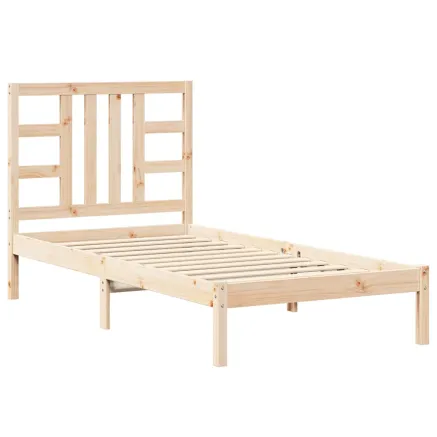 Cadre de lit sans matelas 90x190 cm bois massif 2