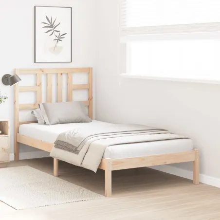 Cadre de lit sans matelas 90x190 cm bois massif