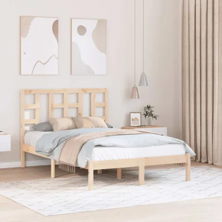 Cadre de lit sans matelas 120x190 cm bois massif