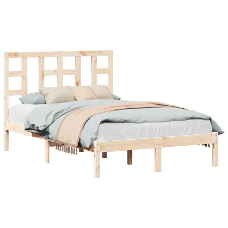 Cadre de lit sans matelas 120x190 cm bois massif