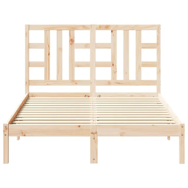 Cadre de lit sans matelas 135x190 cm bois massif