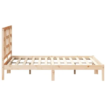 Cadre de lit sans matelas 135x190 cm bois massif
