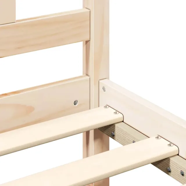 Cadre de lit sans matelas 135x190 cm bois massif