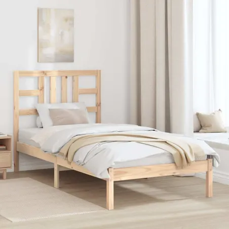 Cadre de lit sans matelas 90x200 cm bois massif