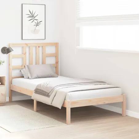 Cadre de lit sans matelas 90x200 cm bois massif