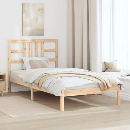 Cadre de lit sans matelas 100x200 cm bois massif
