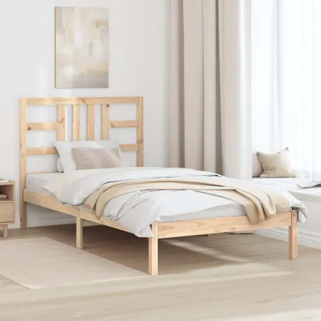 Cadre de lit sans matelas 100x200 cm bois massif